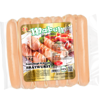 Mabell Sosis sapi bratwurst 1000 gram